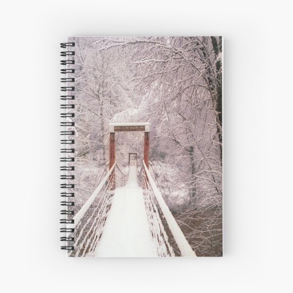 Old Mill Park Swinging Bridge Spiral Notebook