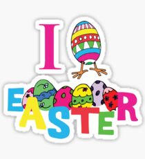 Easter "I Love Easter" Sticker