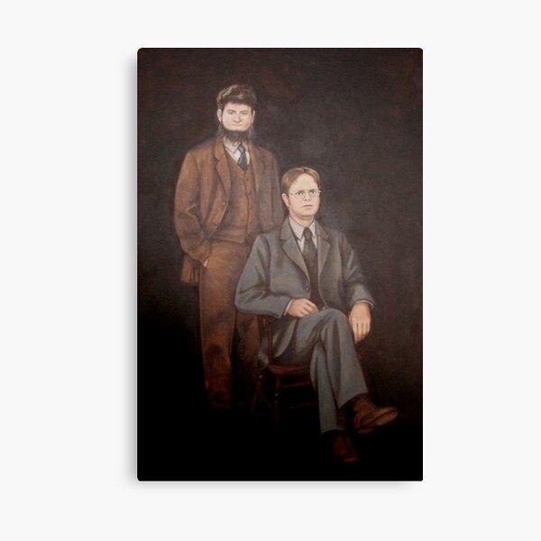 Dwight And Mose Painting Canvas Print