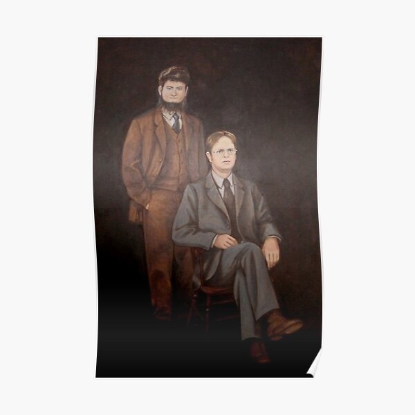 Dwight And Mose Painting Poster