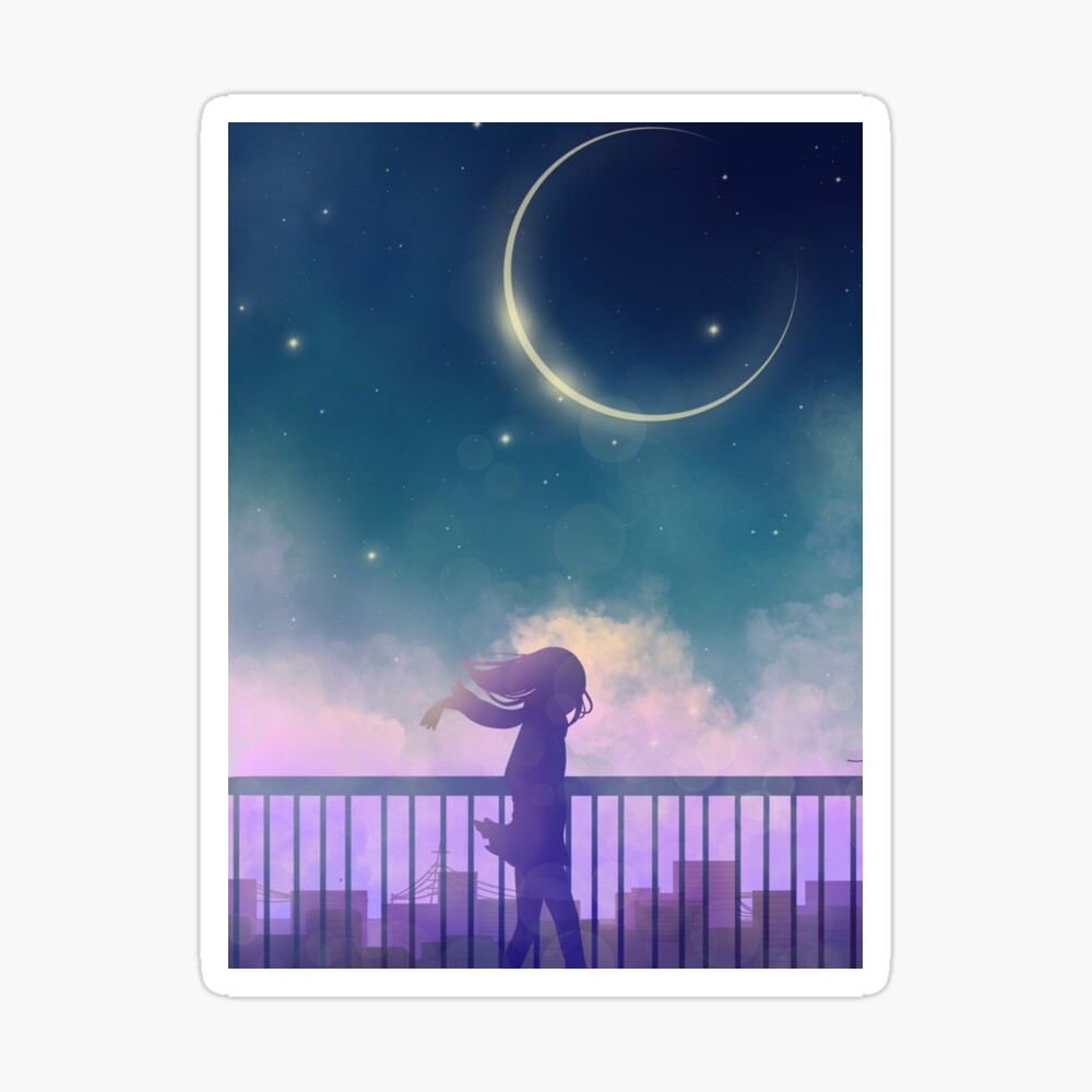 Anime landscape girl walking Anime landscape girl walking