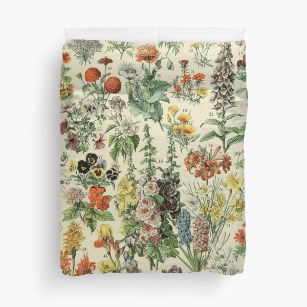 Adolphe Millot Fleurs A Duvet Cover