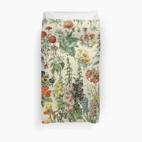 Adolphe Millot Fleurs A Duvet Cover