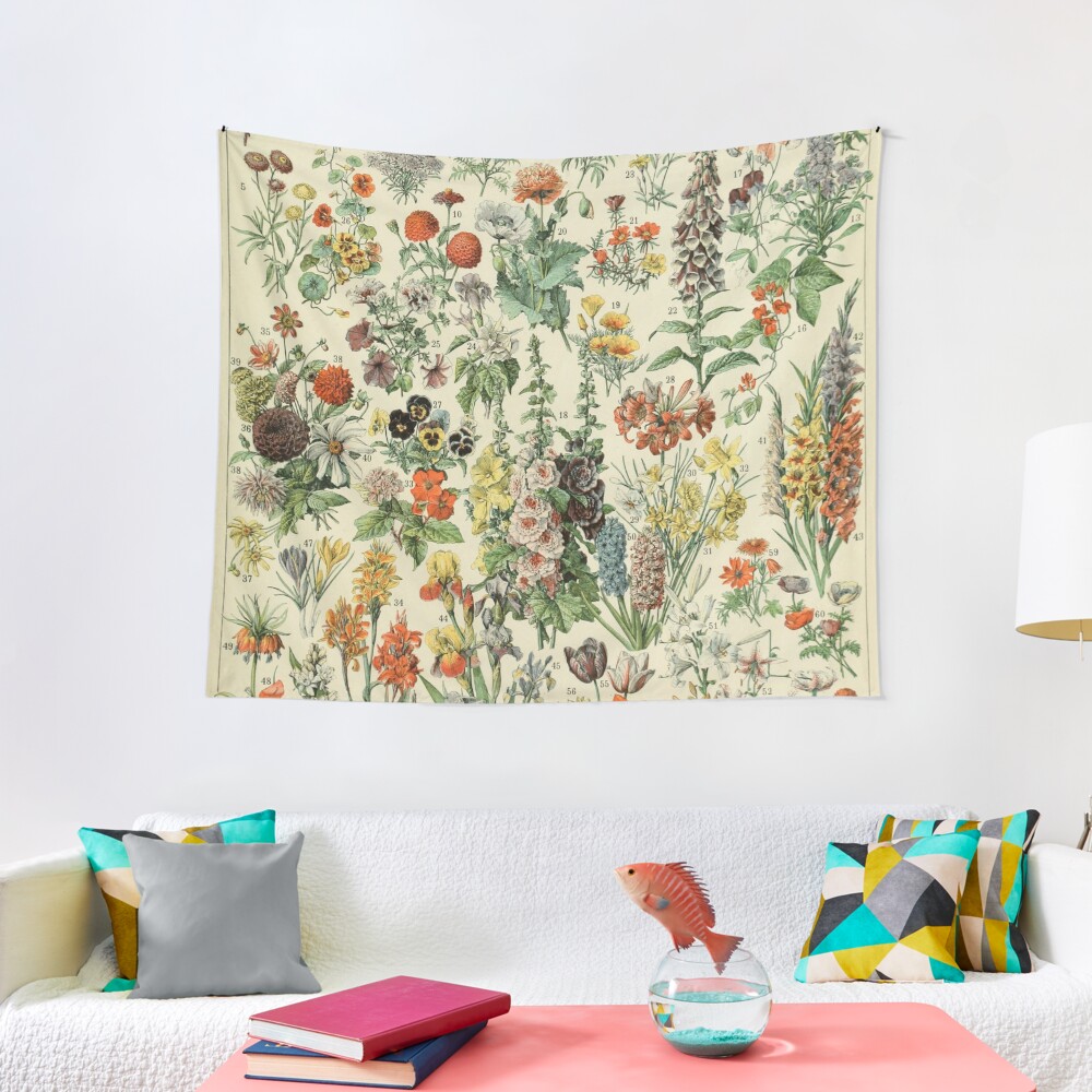 Adolphe Millot Fleurs A Tapestry