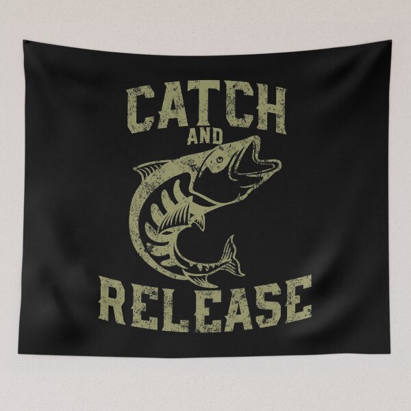 Item preview, Catch And Release Retro Vintage Distressed Fishing Design designed and sold by JakeRhodes.