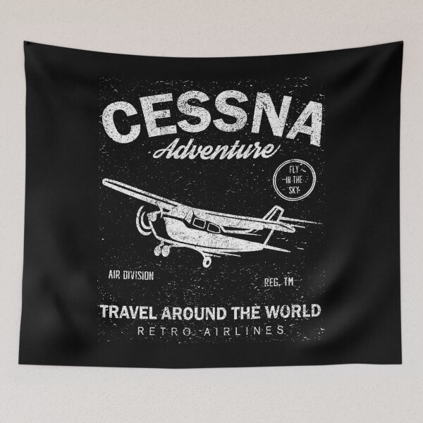 Item preview, Cessna Retro Vintage Distressed Airplane Design designed and sold by JakeRhodes.