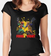 Food Battle Women's Fitted Scoop T-Shirt