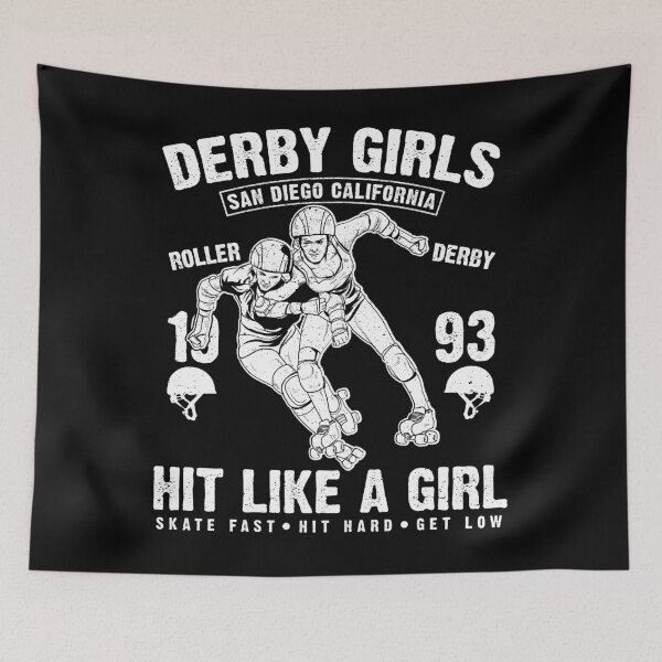 Item preview, Roller Derby Girls Retro Vintage Distressed Design designed and sold by JakeRhodes.
