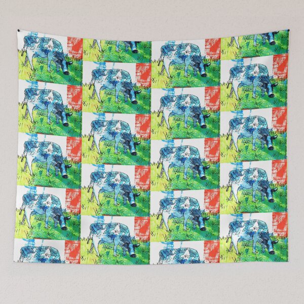 Item preview, Blue Cow in Fields designed and sold by missmann.