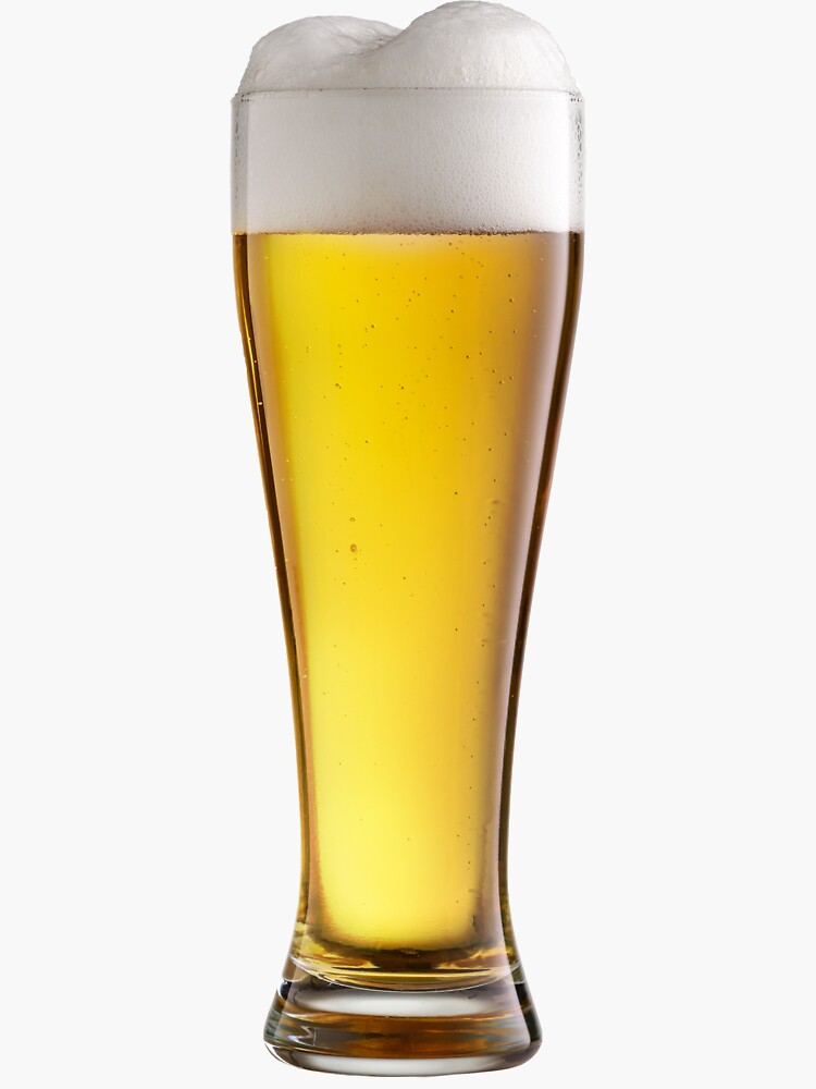 "Funny beer glass with foam. Photo" Sticker for Sale by Dator Redbubble