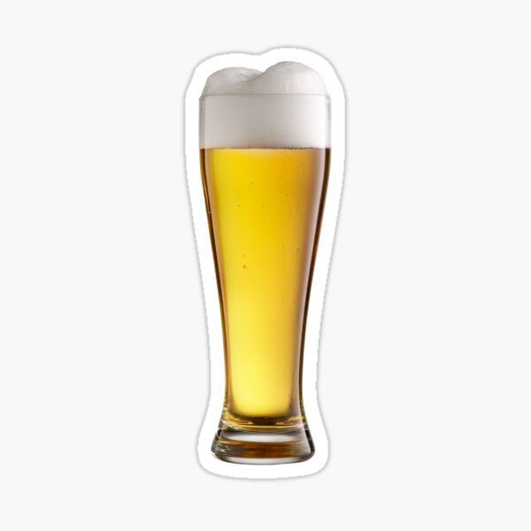 "Funny beer glass with foam. Photo" Sticker for Sale by Dator Redbubble