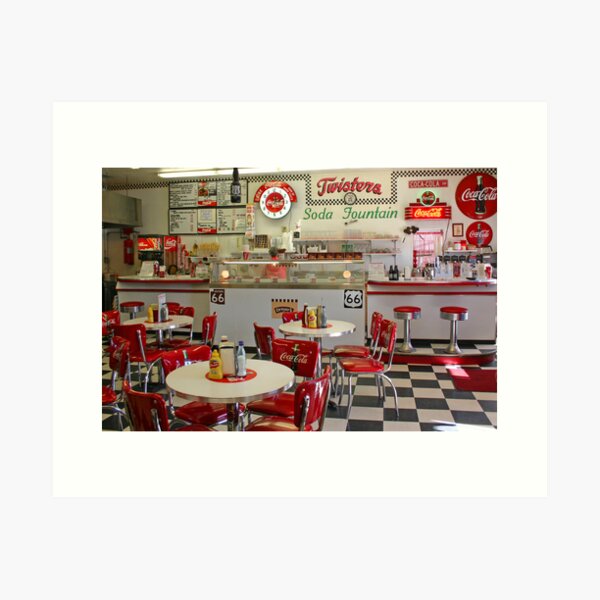 Twisters Soda Fountain Art Print