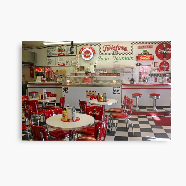 Twisters Soda Fountain Metal Print