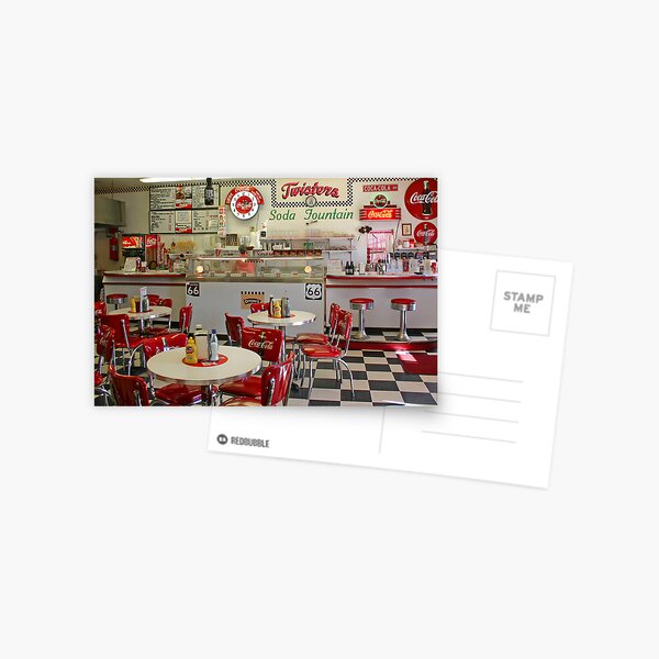 Twisters Soda Fountain Postcard