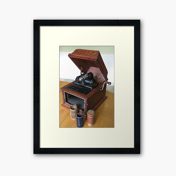Item preview, Edison phonograph and record cylinders designed and sold by WonderlandGlass.