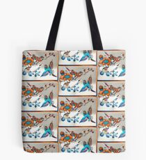 Swallows, Silk and Skull Tote Bag
