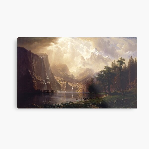 Among the Sierra Nevada Mountains, California - Albert Bierstadt Metal Print