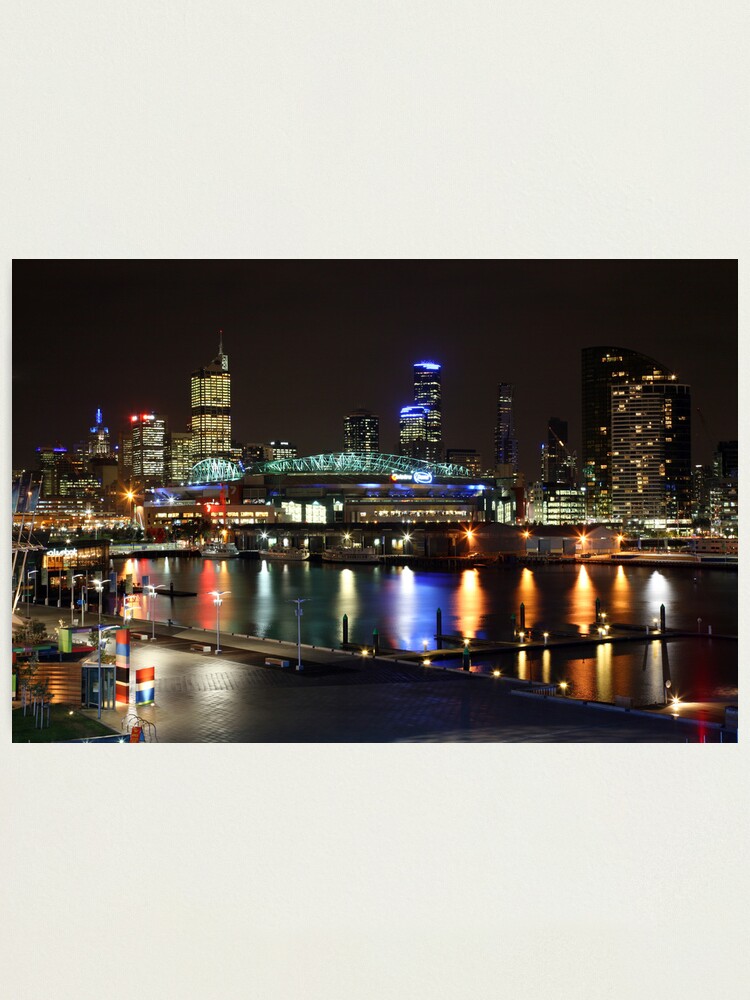Photographic Print, Docklands By Night, Melbourne, Australia designed and sold by Michael Boniwell