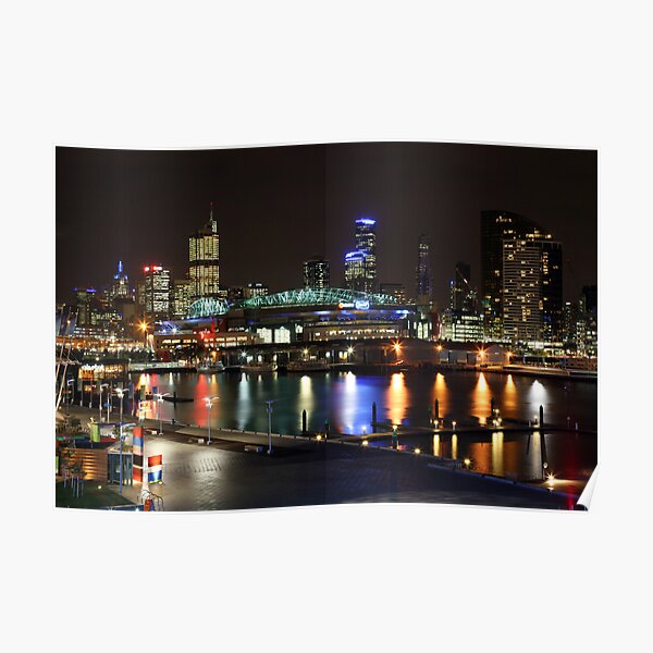 Docklands By Night, Melbourne, Australia Poster
