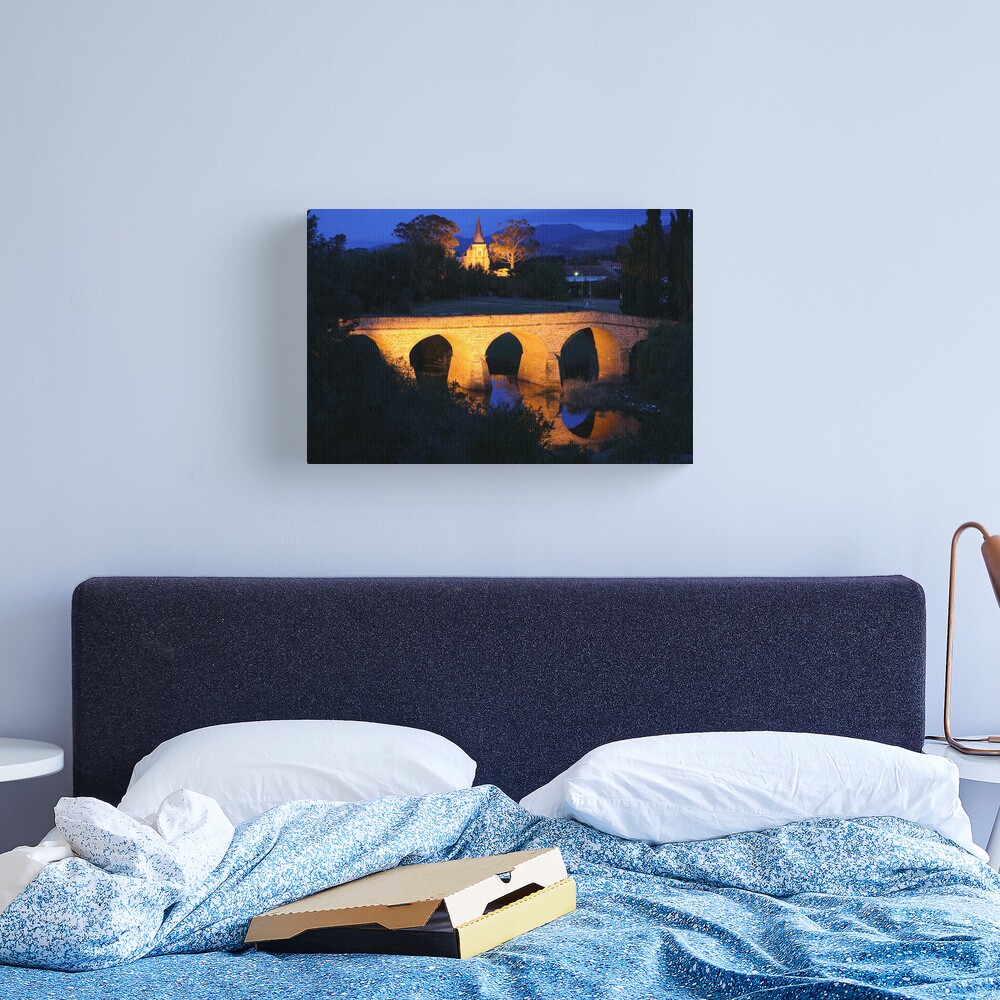 Richmond Bridge and Chruch, Tasmania, Australia Canvas Print