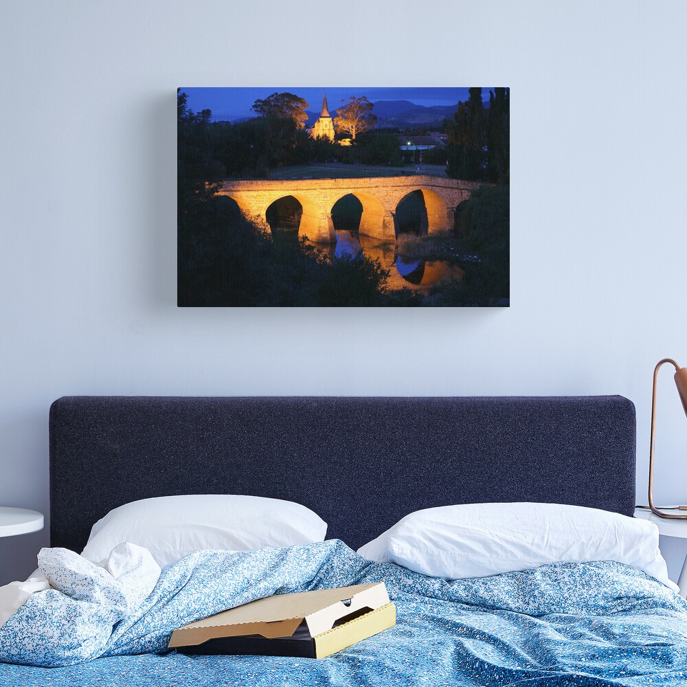 Richmond Bridge and Chruch, Tasmania, Australia Canvas Print