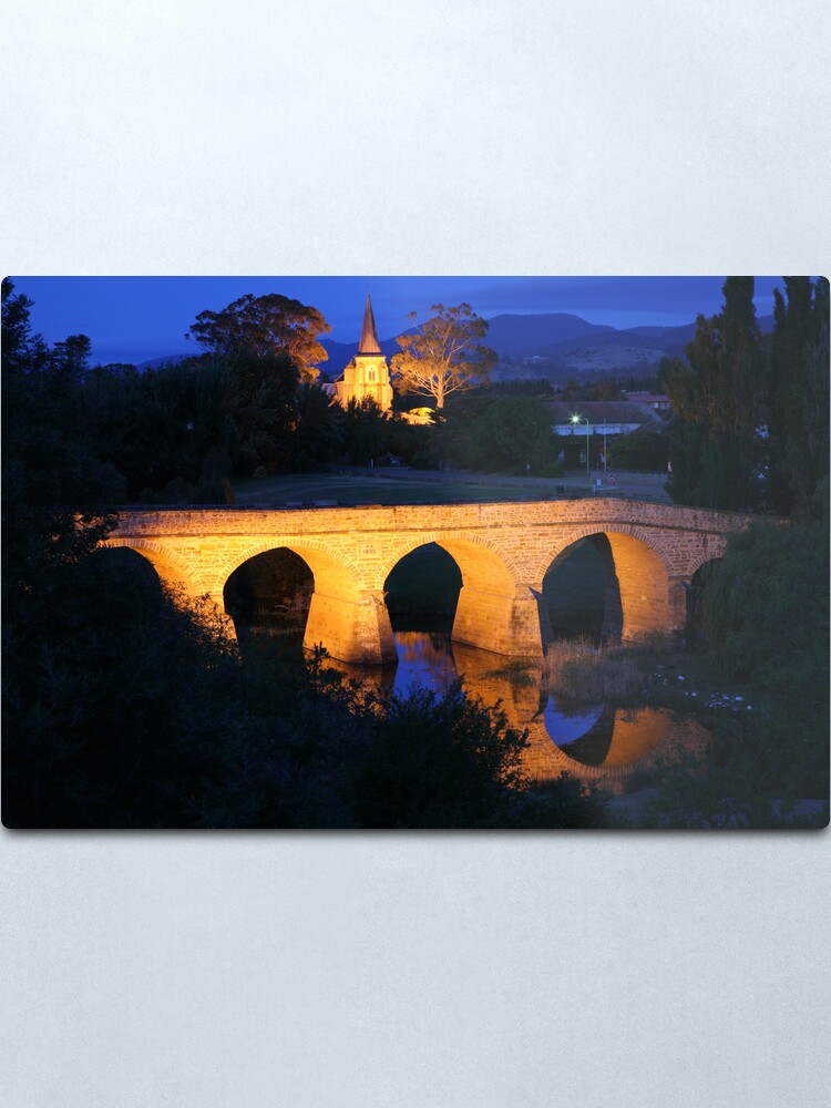 Alternate view of Richmond Bridge and Chruch, Tasmania, Australia Metal Print