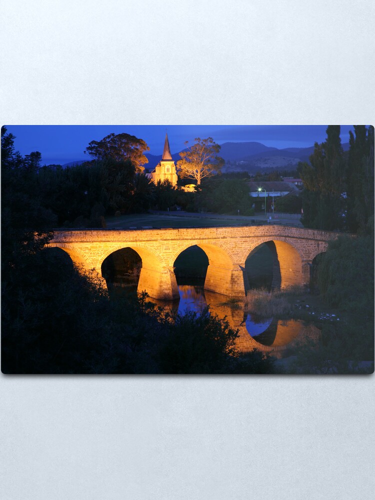 Alternate view of Richmond Bridge and Chruch, Tasmania, Australia Metal Print