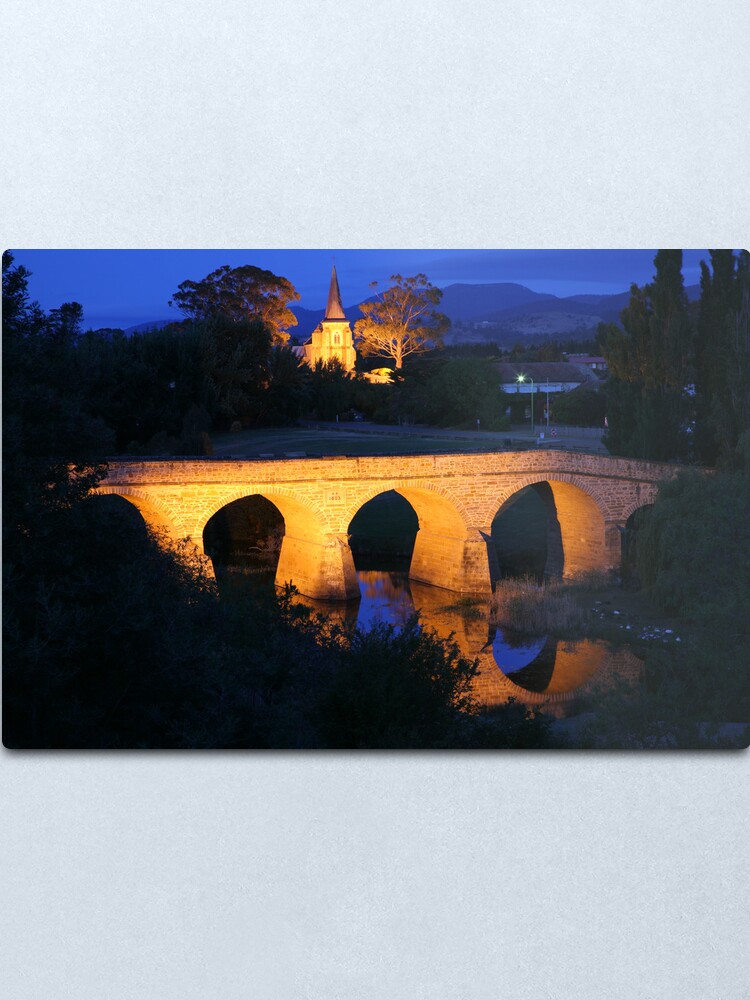 Alternate view of Richmond Bridge and Chruch, Tasmania, Australia Metal Print