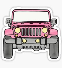 Pegatina Jeep rosa