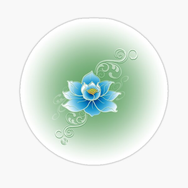 Blue Lotus Flower Sticker