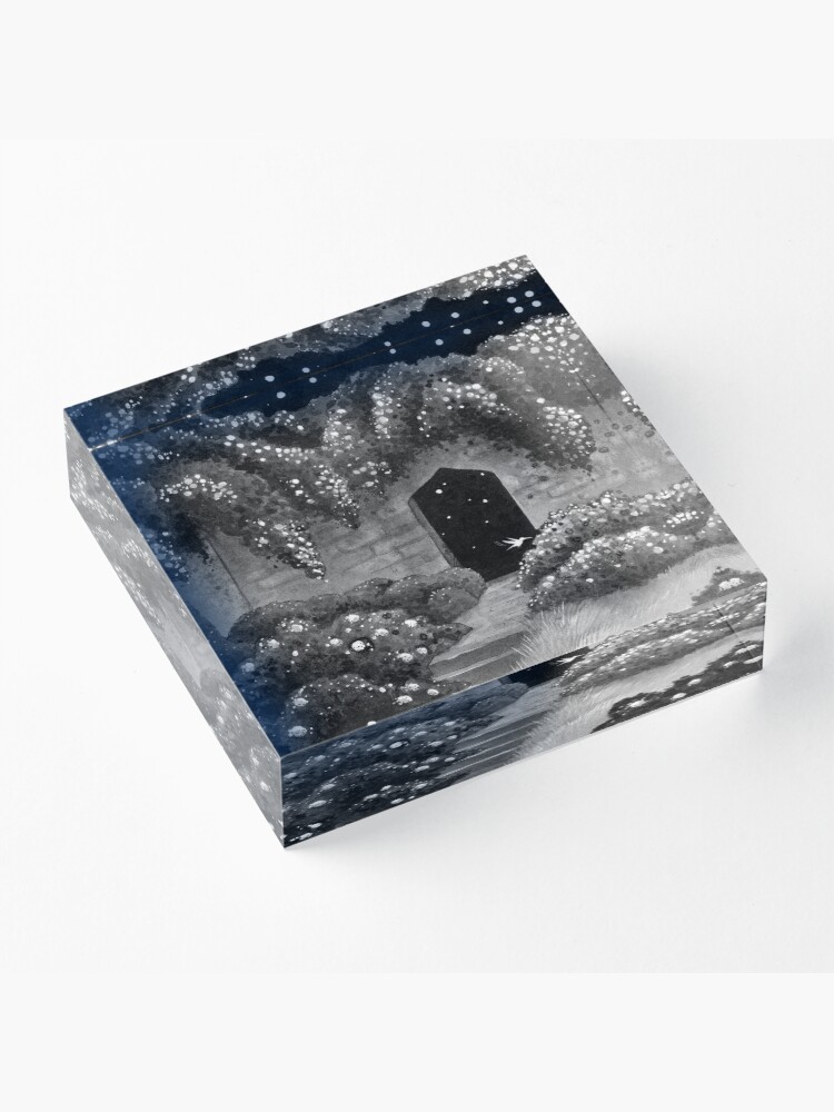 Alternate view of Midnight Garden Acrylic Block