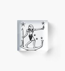 #osiris #orion #blackandwhite #standing #clipart #arm #illustration #symbol #sketch #vector #justice #cross #sword #chalkout #people #males #jointbodypart #thehumanbody #inarow #men #realpeople Acrylic Block