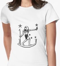 #osiris #orion #blackandwhite #standing #clipart #arm #illustration #symbol #sketch #vector #justice #cross #sword #chalkout #people #males #jointbodypart #thehumanbody #inarow #men #realpeople Women's Fitted T-Shirt