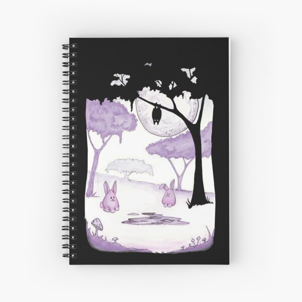 Moonlit Bunnies Spiral Notebook
