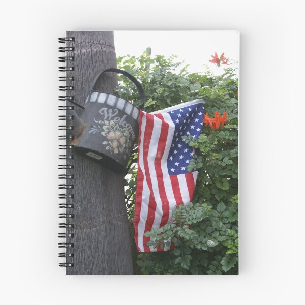 Item preview, Patriotic Welcome; Wat Garden, La Mirada, CA USA (*challenge note 1;Vertical Lines on Can/Vertical Angle of lines of Flag; Challenge note 2; Commerative 911 Dedication 911 Read Description))  designed and sold by leih2008.