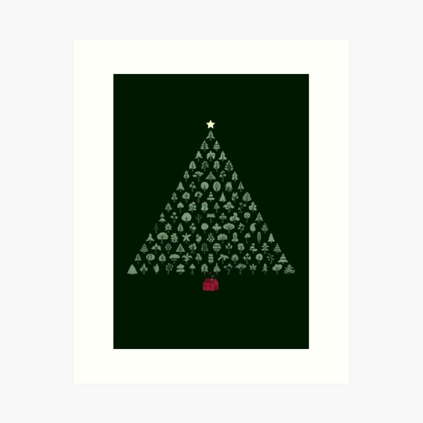 Aperçu de l'œuvre Christmas Treeangle (version sombre) créée et vendue par littleclyde.