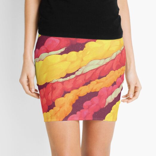 Colourful Smoke Mini Skirt