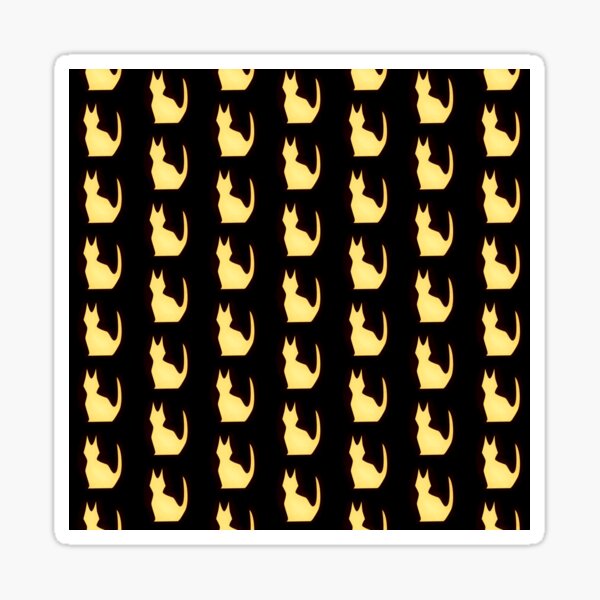 glow cat pattern Sticker