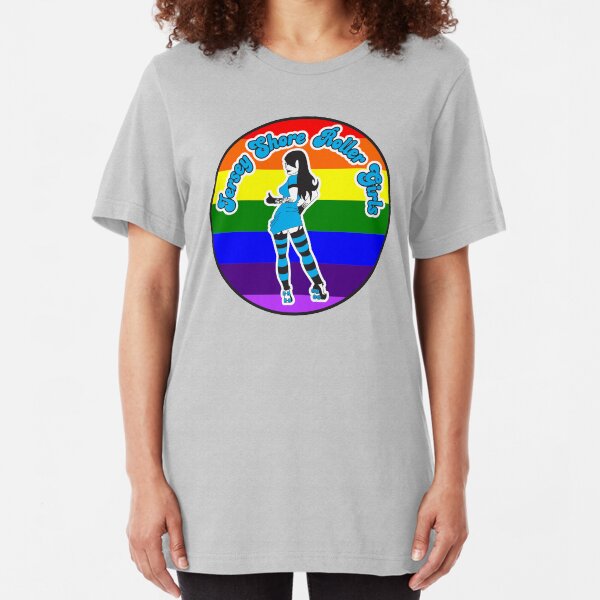 Jersey Shore Roller Girls Pride Logo Slim Fit T-Shirt