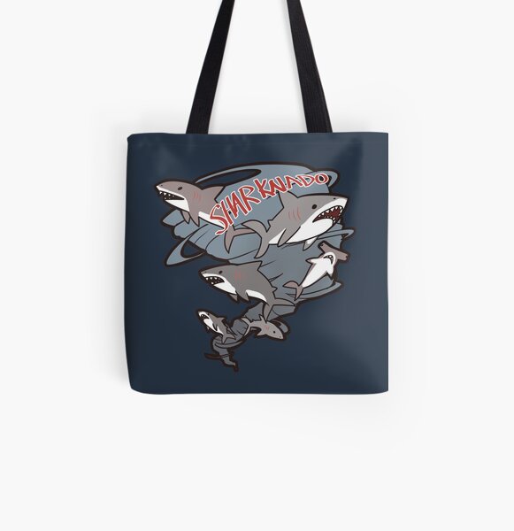 Cute Sharknado All Over Print Tote Bag