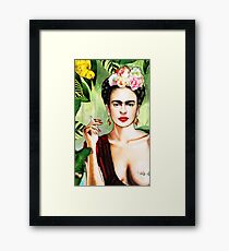 Frida Kahlo Dschungel Gerahmtes Wandbild