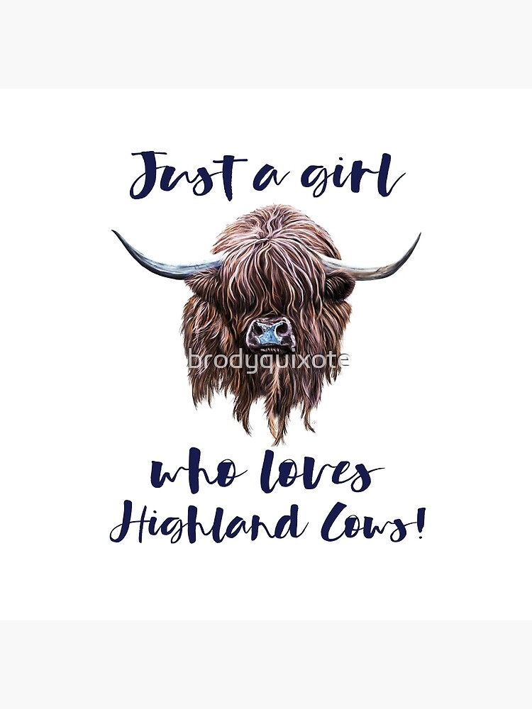 Just A Girl Who Loves Scottish Highland Cows Throw Pillow By Brodyquixote Redbubble 3285