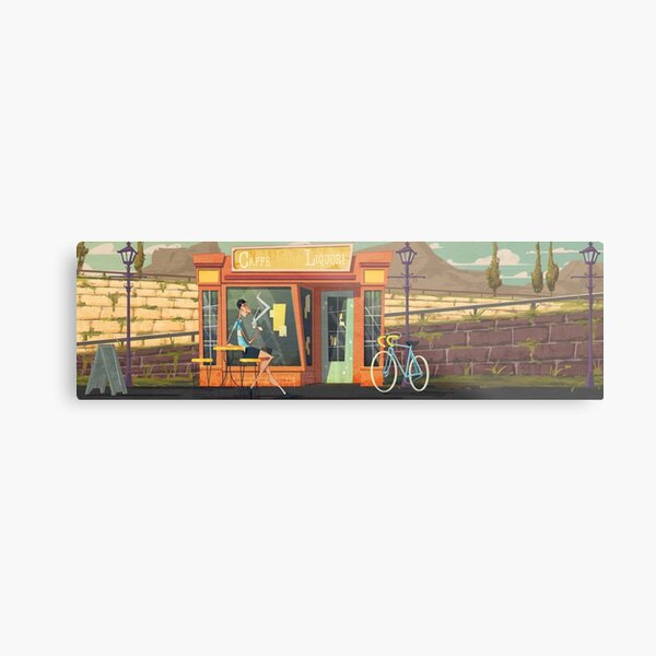 Fausto Coppi sips his legendary mid-race espresso in Milan–Sanremo Metal Print