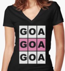 GOA GOA GOA Music gift Women's Fitted V-Neck T-Shirt