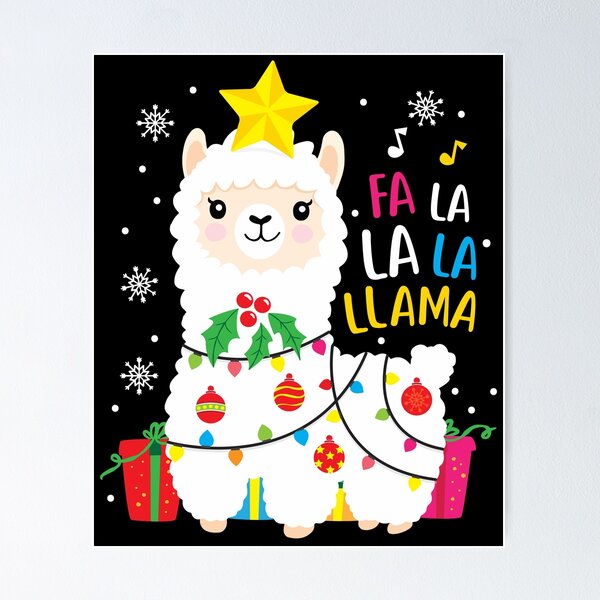 Item preview, Funny Llama Fa La La Christmas Ornament Decors designed and sold by rafaeltto.