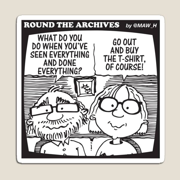 Item preview, Panel de tiras cómicas 'Round The Archives' designed and sold by LisaAndAndrew.