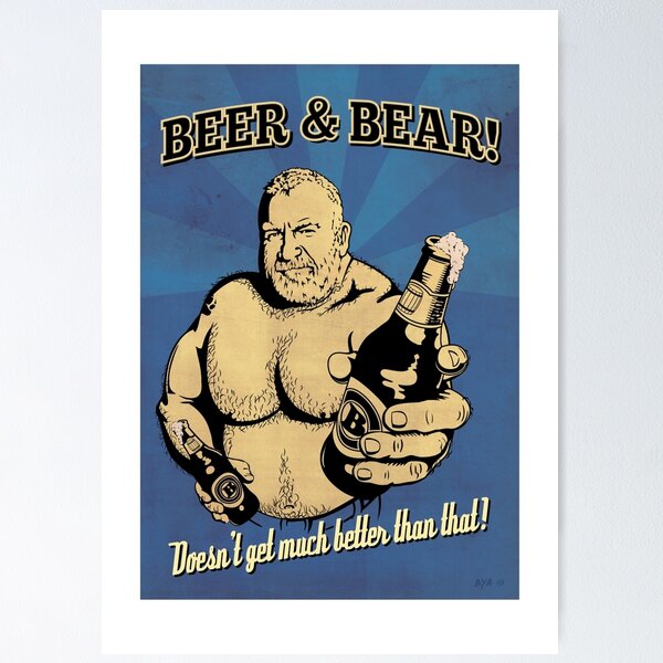Item preview, Beer and Bear - Doesn't get much better than that! designed and sold by BearYourArt.