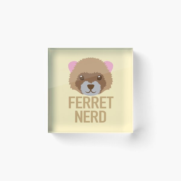 Item preview, Ferret Nerd with cute ferrets face (expert on ferrets) designed and sold by jazzydevil.