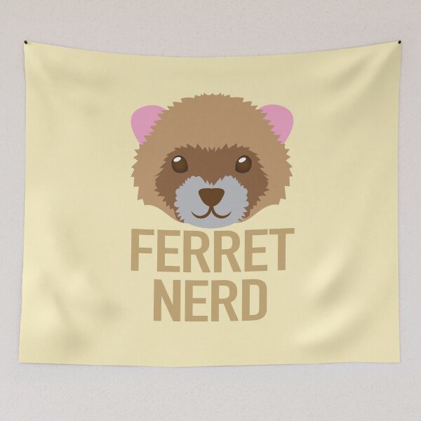 Item preview, Ferret Nerd with cute ferrets face (expert on ferrets) designed and sold by jazzydevil.