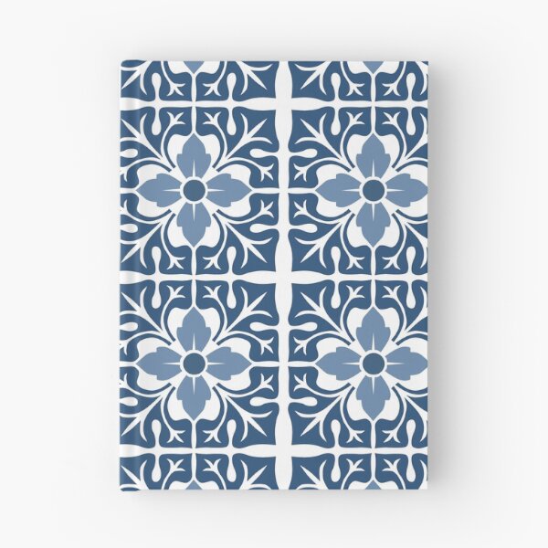 Item preview, Blue floral tiles pattern designed and sold by PhotoShopping.